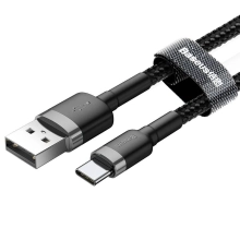 Купить Кабель Baseus Cafule USB - USB-C 2A 3m Gray/Black (CATKLF-UG1) - фото 3