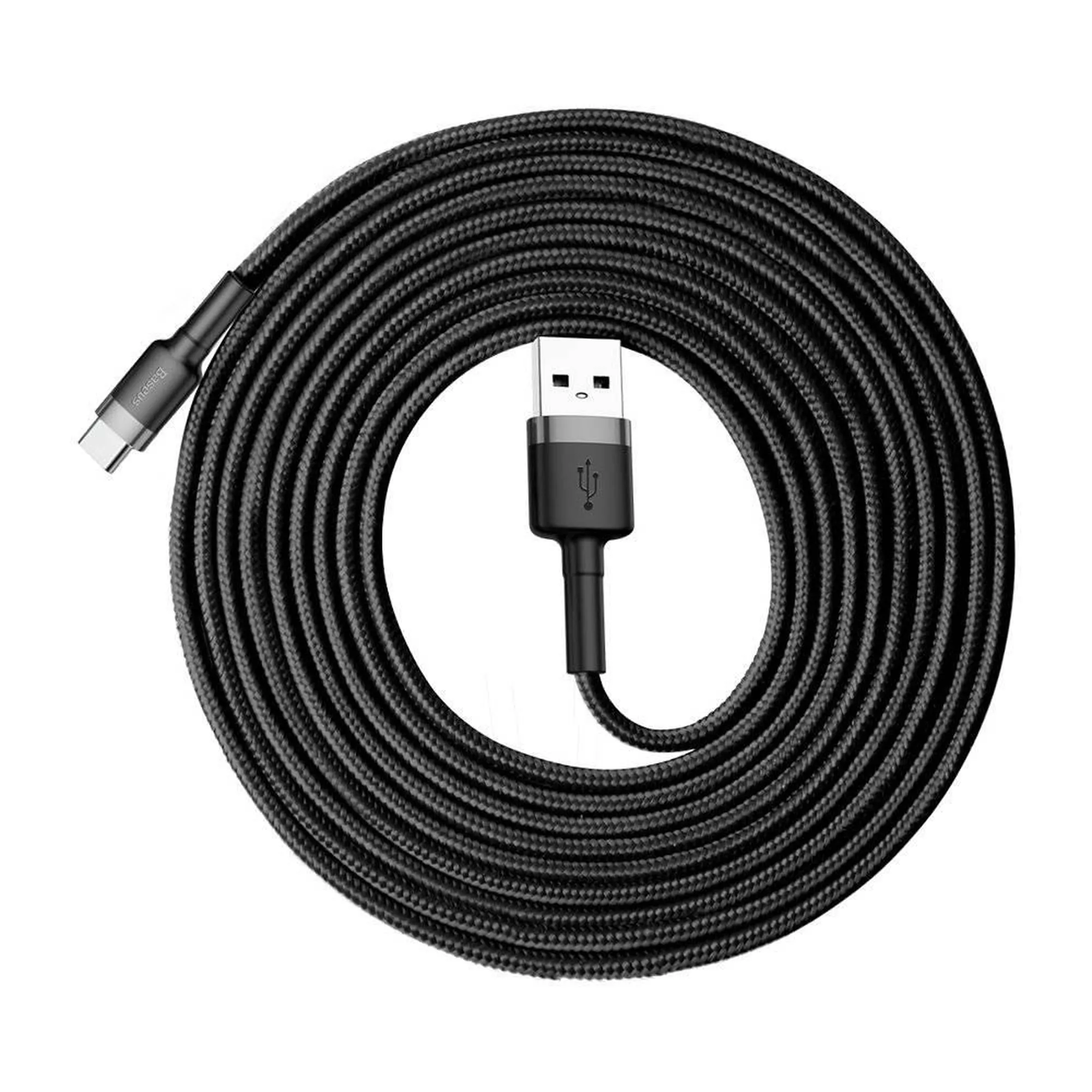 Купить Кабель Baseus Cafule USB - USB-C 2A 3m Gray/Black (CATKLF-UG1) - фото 4
