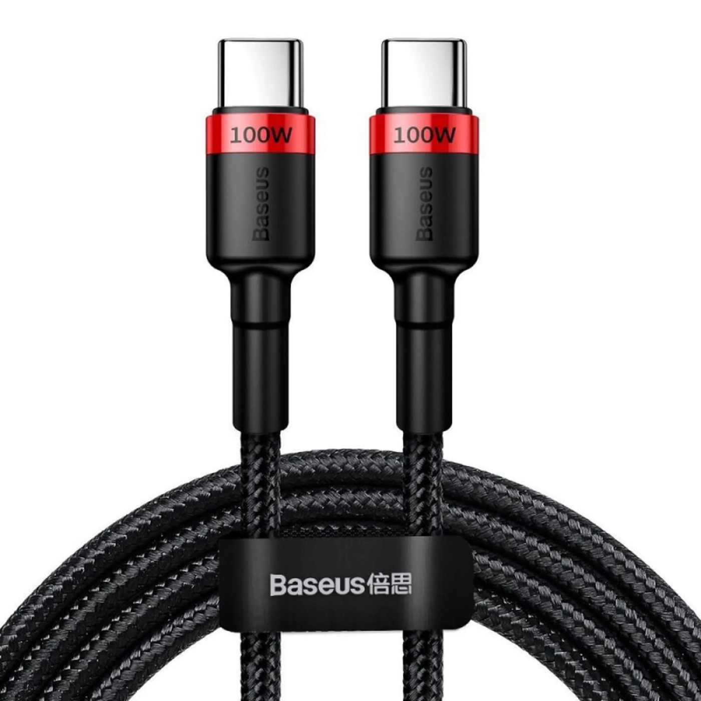 Купить Кабель Baseus Cafule USB-C - USB-C 100W 20V 5A PD2.0 2m Red/Black (CATKLF-AL91) - фото 1
