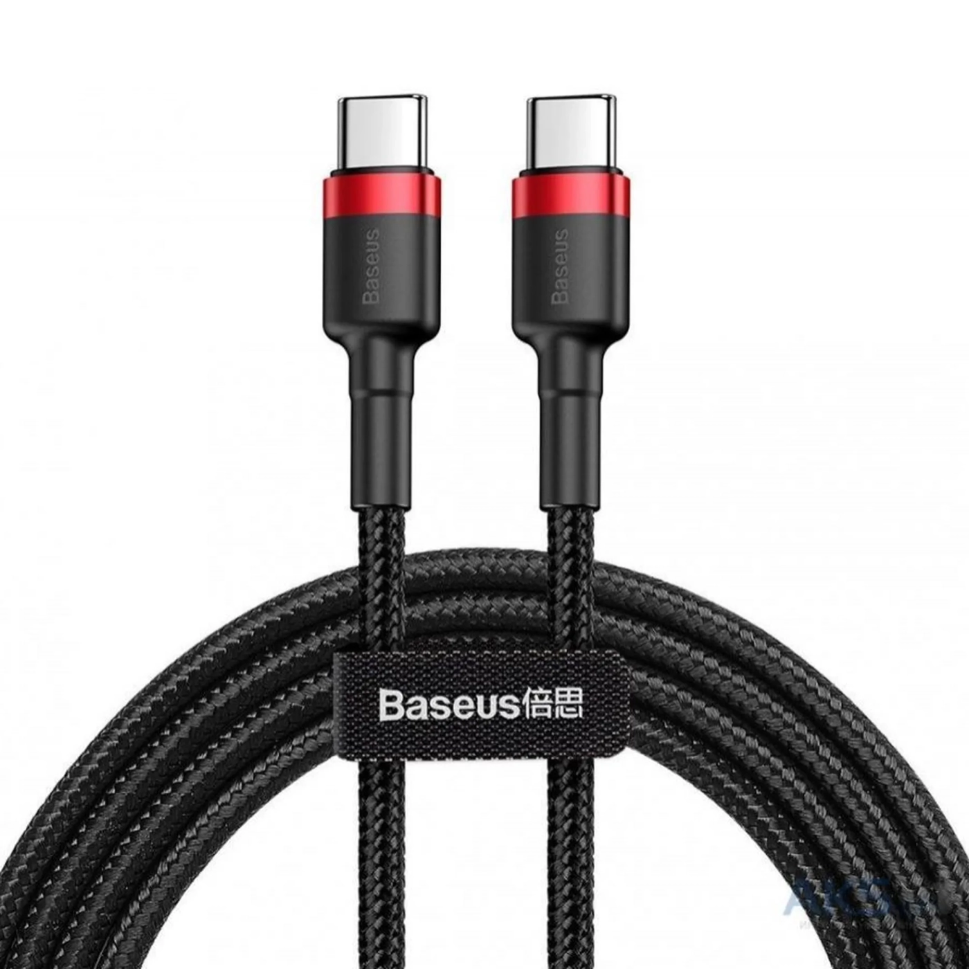 Купить Кабель Baseus Cafule USB-C - USB-C 60W 20V 3A PD2.0 1m Red/Black (CATKLF-G91) - фото 1