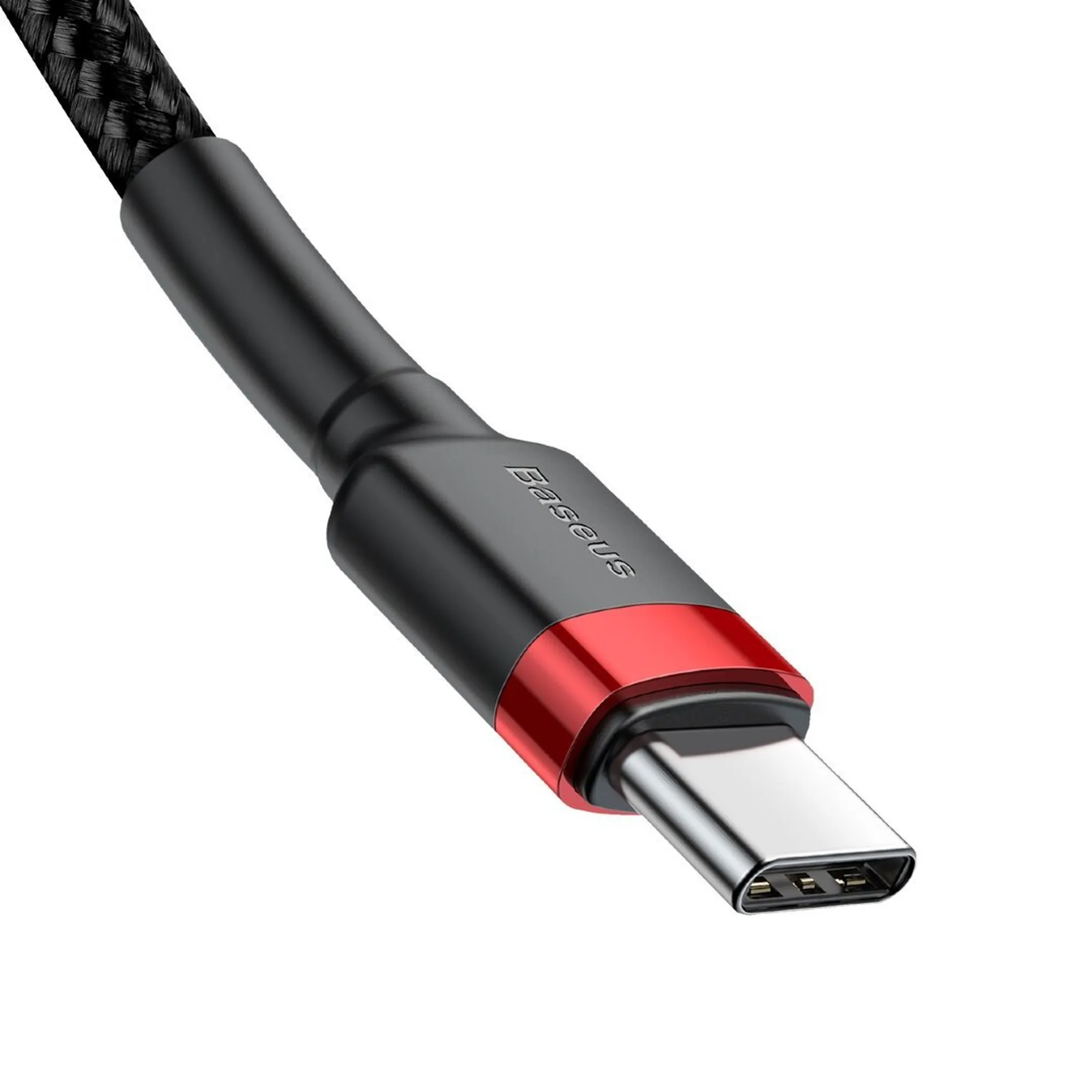 Купить Кабель Baseus Cafule USB-C - USB-C 60W 20V 3A PD2.0 2m Red/Black (CATKLF-H91) - фото 3