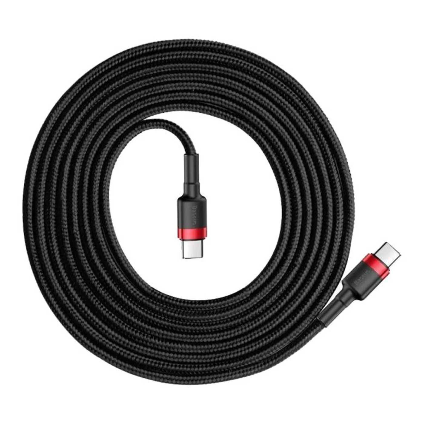 Купить Кабель Baseus Cafule USB-C - USB-C 60W 20V 3A PD2.0 2m Red/Black (CATKLF-H91) - фото 4