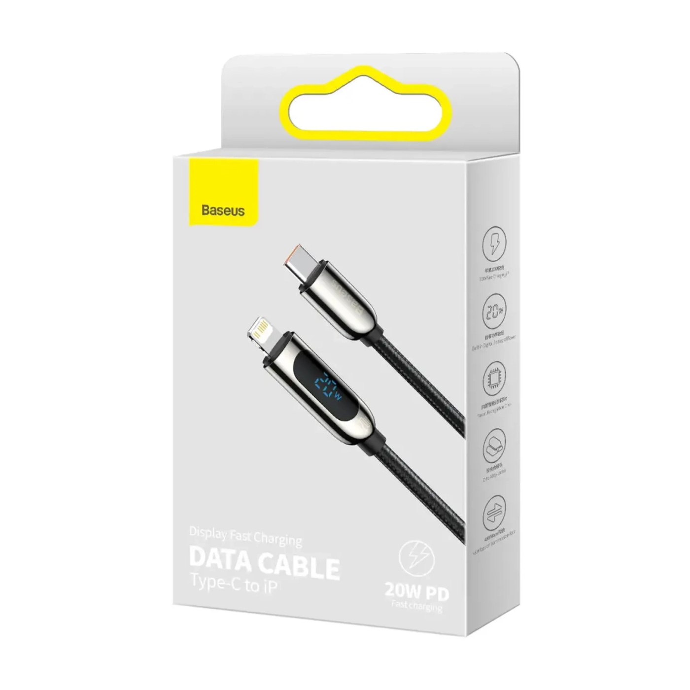 Купить Кабель Baseus Display USB-C - Lightning 20W 2m Black (CATLSK-A01) - фото 6