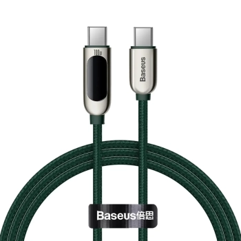 Купить Кабель Baseus Display USB-C - USB-C 100W 1m Green (CATSK-B06) - фото 1
