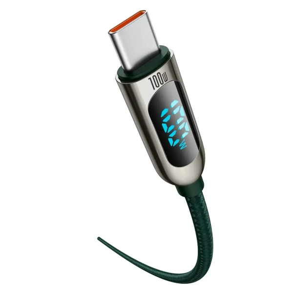 Купить Кабель Baseus Display USB-C - USB-C 100W 1m Green (CATSK-B06) - фото 2
