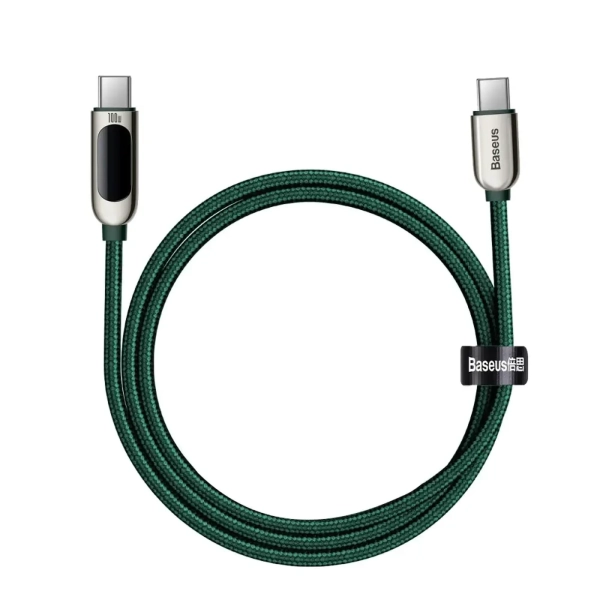 Купить Кабель Baseus Display USB-C - USB-C 100W 1m Green (CATSK-B06) - фото 4