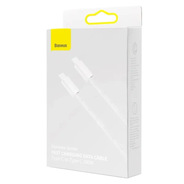 Купити Кабель Baseus Dynamic USB-C - USB-C 100W 1m White (CALD000202) - фото 5
