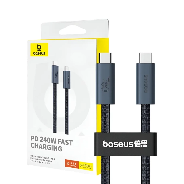 Купить Кабель Baseus Flash USB-C - USB-C 240W 1m Cluster Black (P10311803111-00) - фото 7