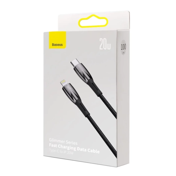 Купить Кабель Baseus Glimmer USB-C - Lightning 20W 1m Black (CADH000001) - фото 6