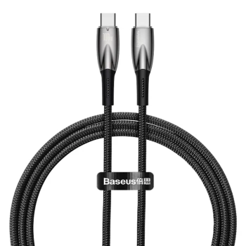 Купить Кабель Baseus Glimmer USB-C - USB-C 100W 1m Black (CADH000701) - фото 1