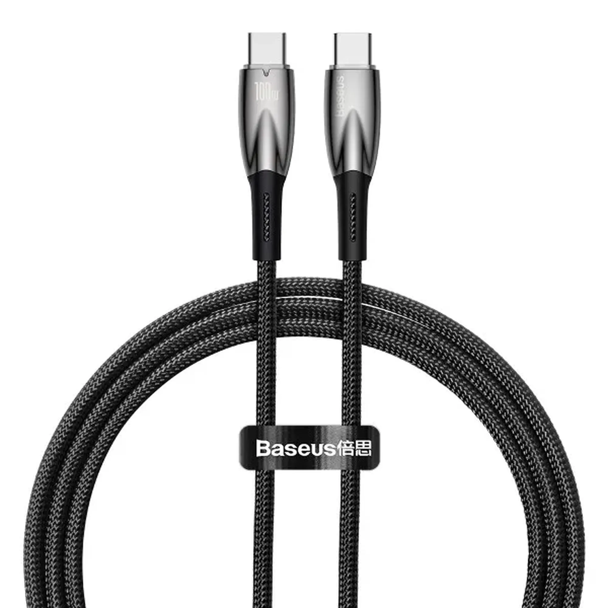 Купить Кабель Baseus Glimmer USB-C - USB-C 100W 1m Black (CADH000701) - фото 1