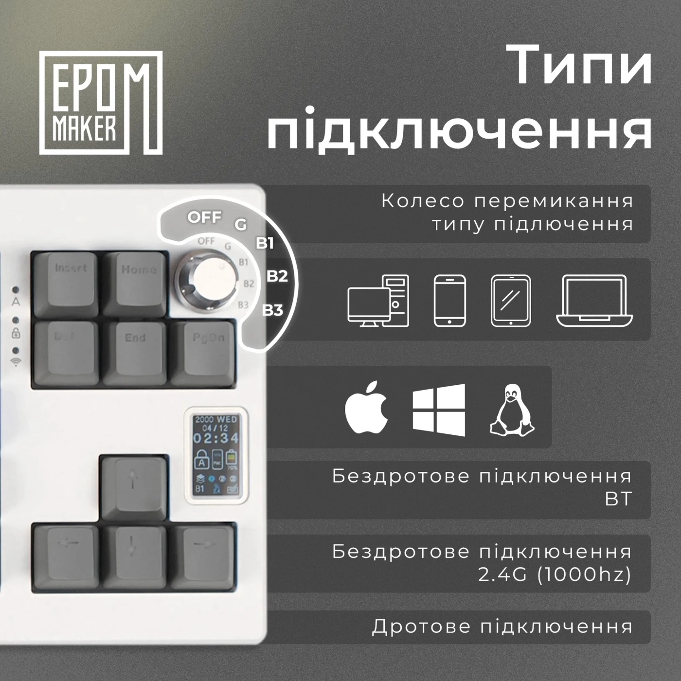 Купить Клавиатура Epomaker Shadow-X Wisteria White (SHX-W-WL) - фото 14
