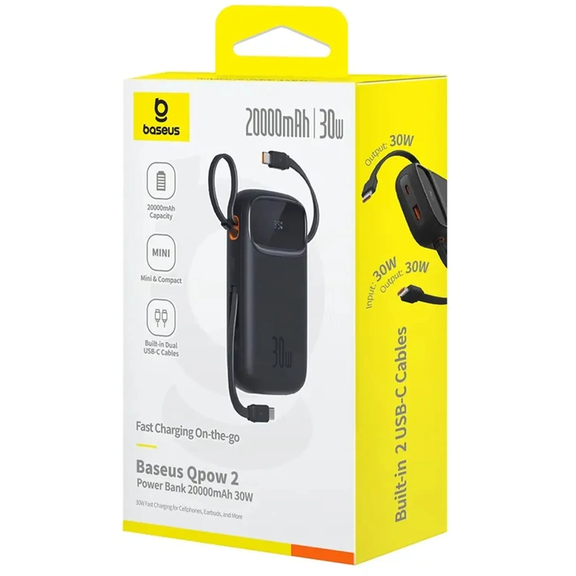 Купить Павербанк УМБ Baseus QPow2 20000mAh 30W (P10055009113-00) Black - фото 5