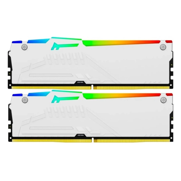 Купить Модуль памяти Kingston FURY Beast White RGB DDR5-5600 64GB (2x32GB) (KF556C40BWAK2-64) - фото 4