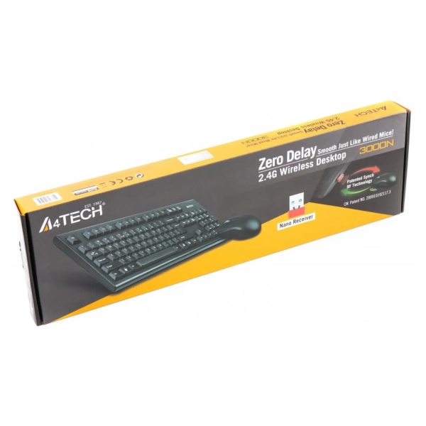 Купити Комплект клавіатура і мишка A4Tech 3000N Black (4711421904940) - фото 3