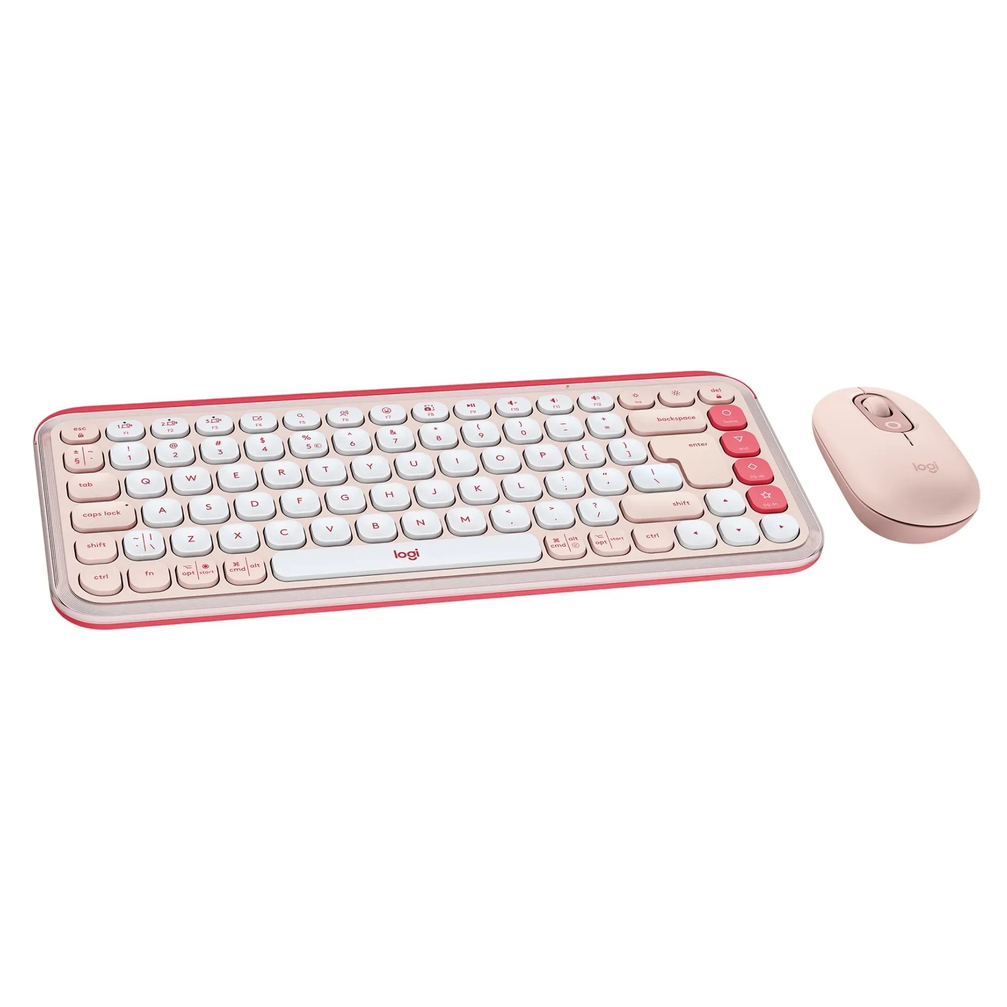 Купити Комплект клавіатураі мишка Logitech POP Icon Combo Bluetooth UA Rose (920-013142) - фото 1