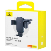 Купити Автомобільний тримач Baseus Metal Age 3 Gravity Car Mount Air Vent Version Cluster Black (C40467600111-00) - фото 7