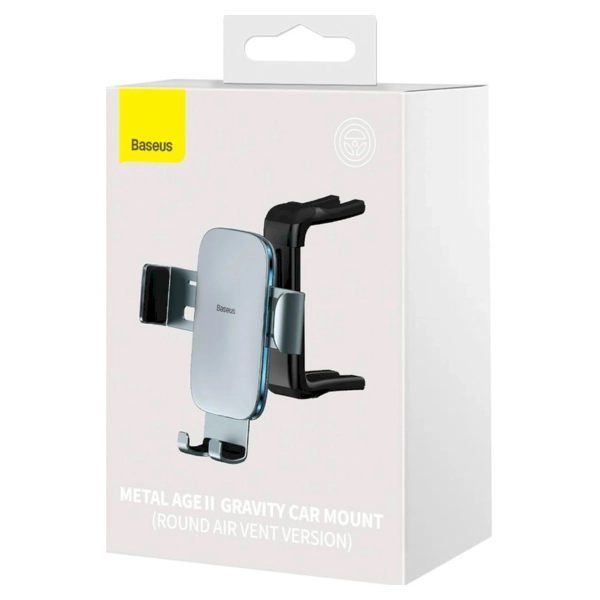 Купити Автомобільний тримач Baseus Metal AgeⅡ Gravity Car Mount Gray (SUJS030013) - фото 7