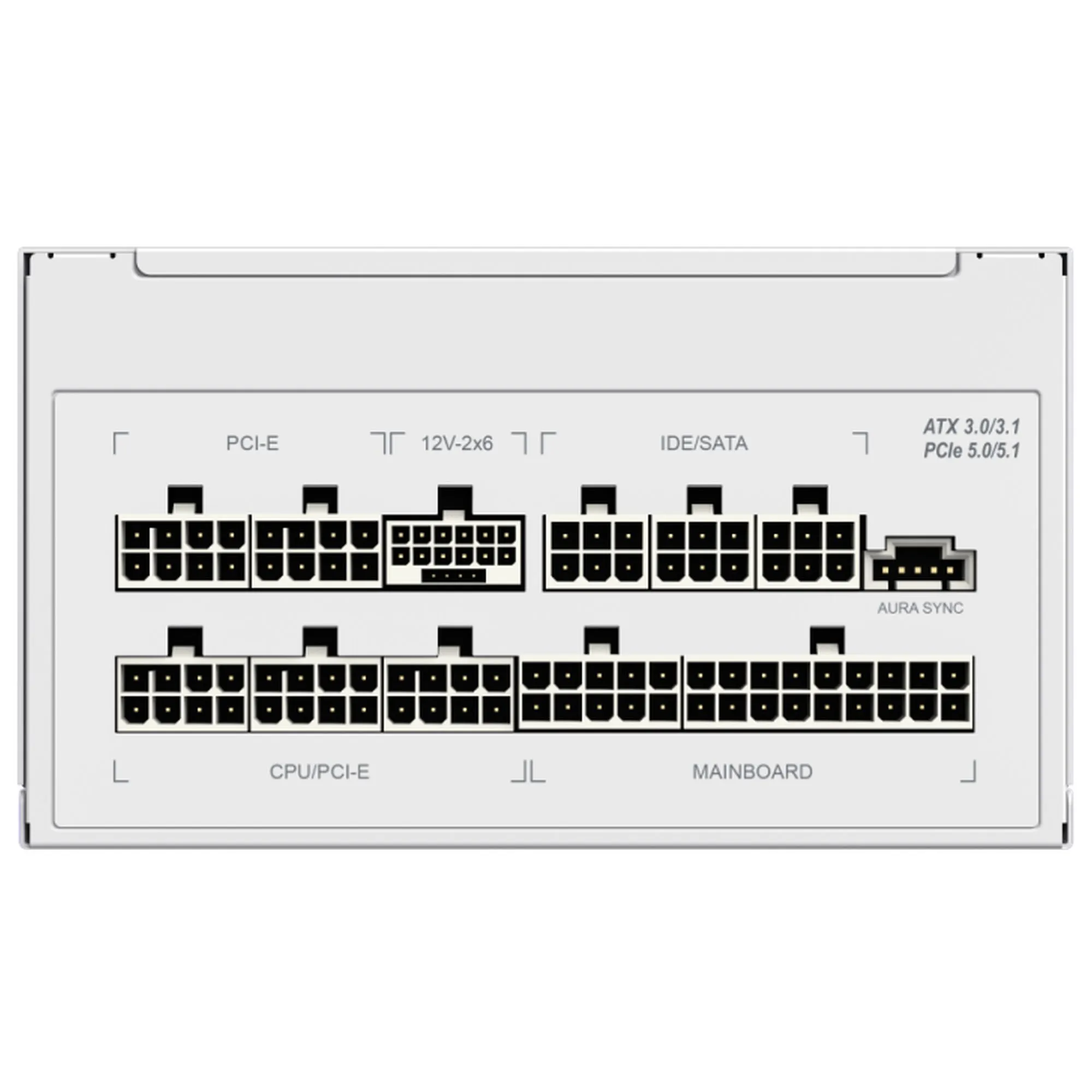 Купить Блок питания Gamemax RGB1050 PRO WH (ATX3.0/3.1 PCI5.0/5.1) 1050W 80+ Gold - фото 8