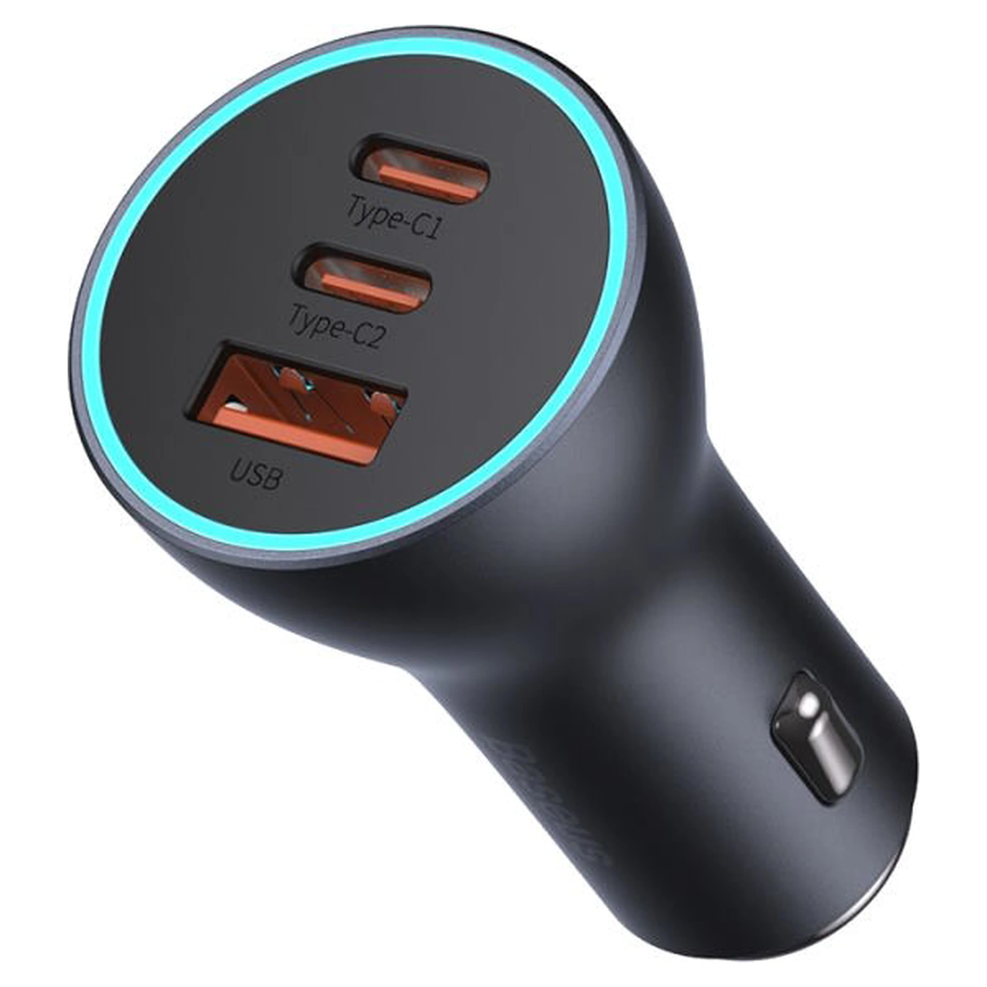 Купить АЗП Baseus Golden Contactor Pro Triple Fast Charger Car Charger 65W U+C+C Dark Gray (CGJP010013) - фото 1
