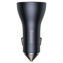 Купить АЗП Baseus Golden Contactor Pro Triple Fast Charger Car Charger 65W U+C+C Dark Gray (CGJP010013) - фото 2