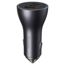Купить АЗП Baseus Golden Contactor Pro Triple Fast Charger Car Charger 65W U+C+C Dark Gray (CGJP010013) - фото 3
