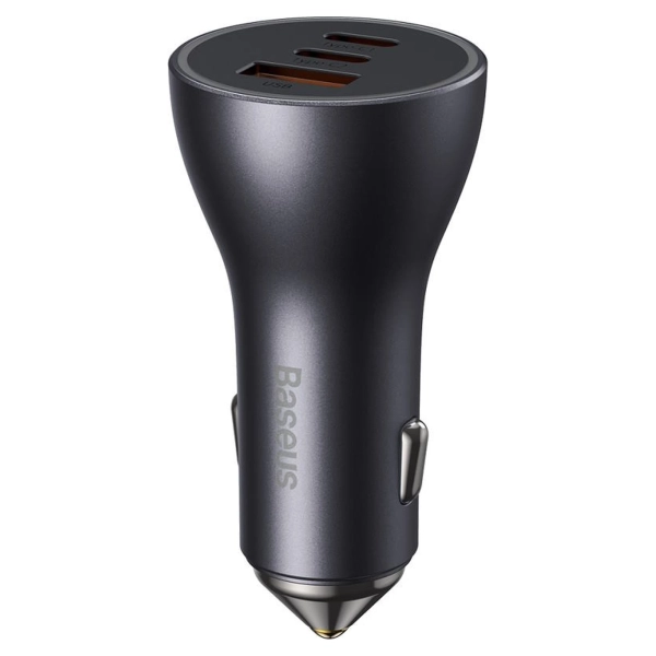 Купить АЗП Baseus Golden Contactor Pro Triple Fast Charger Car Charger 65W U+C+C Dark Gray (CGJP010013) - фото 3