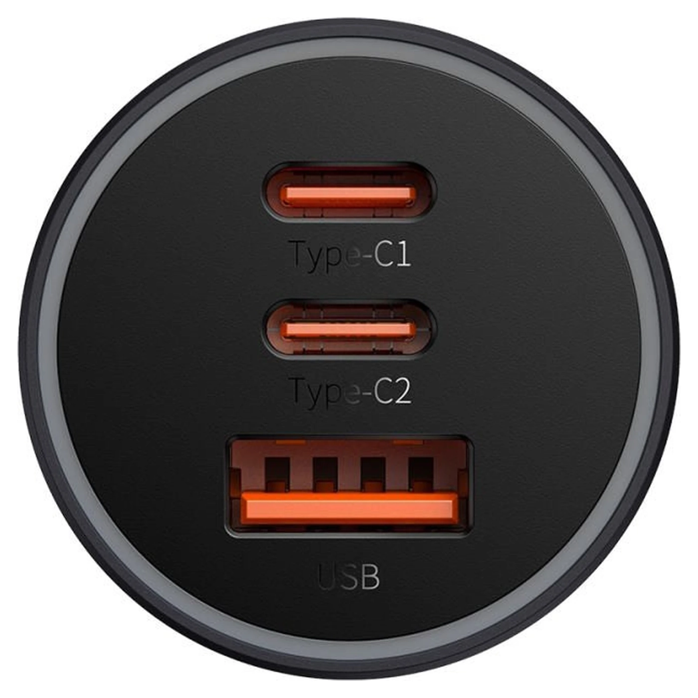 Купить АЗП Baseus Golden Contactor Pro Triple Fast Charger Car Charger 65W U+C+C Dark Gray (CGJP010013) - фото 4