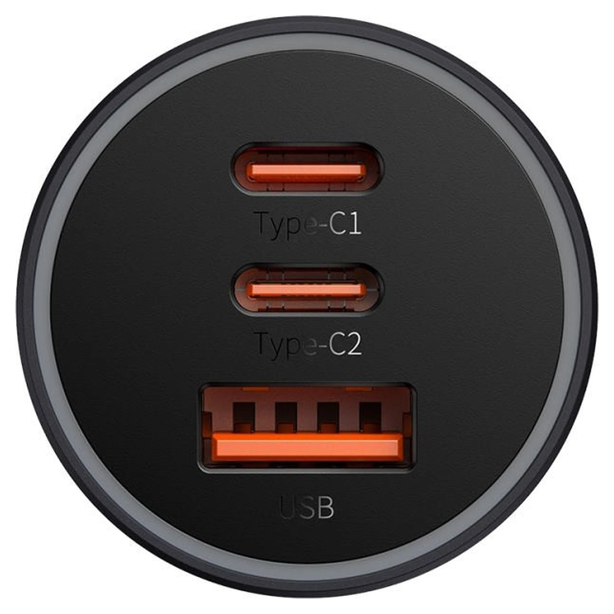 Купить АЗП Baseus Golden Contactor Pro Triple Fast Charger Car Charger 65W U+C+C Dark Gray (CGJP010013) - фото 4