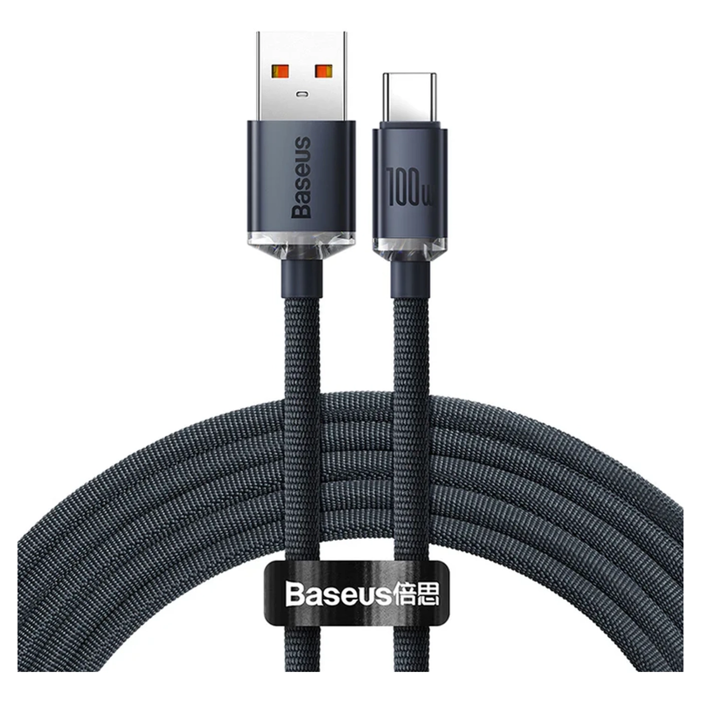Купити Кабель CW-FXP Baseus Crystal Shine Series Fast Charging Data Cable USB to Type-C 100W 2m Black - фото 1