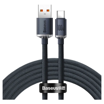 Купить Кабель CW-FXP Baseus Crystal Shine Series Fast Charging Data Cable USB to Type-C 100W 2m Black - фото 1