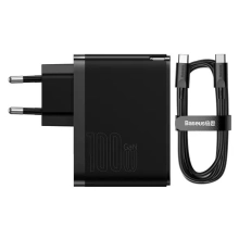 Купить Зарядное устройство Baseus GaN3 Pro Fast Charger C+U 100W Black (CCGP090201) - фото 5