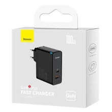 Купить Зарядное устройство Baseus GaN3 Pro Fast Charger C+U 100W Black (CCGP090201) - фото 7