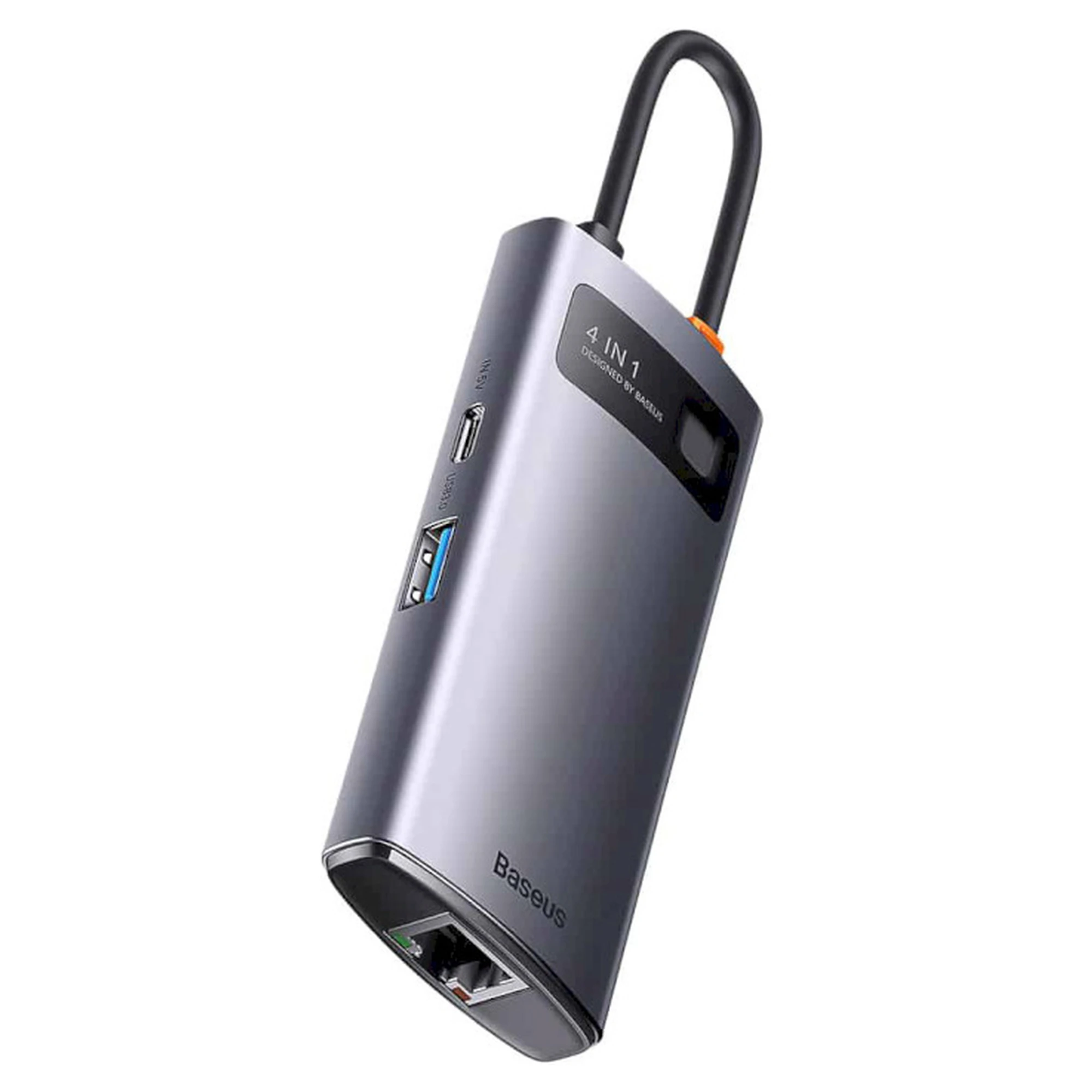 Купити Хаб Baseus Metal Gleam 4in1 USB-C (3xUSB-A+RJ45) Gray (WKWG070113) - фото 4
