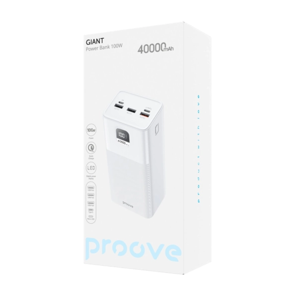 Купити Павербанк УМБ Proove Giant 40000mAh 100W White (PBGI99320002) - фото 4