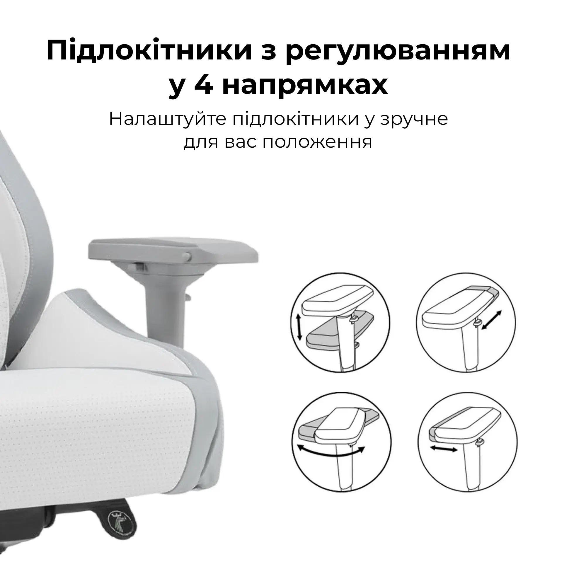 Купить Кресло для геймеров ASUS ROG Chariot X Core (Wide) White (90GC01N0-MSG060) - фото 3