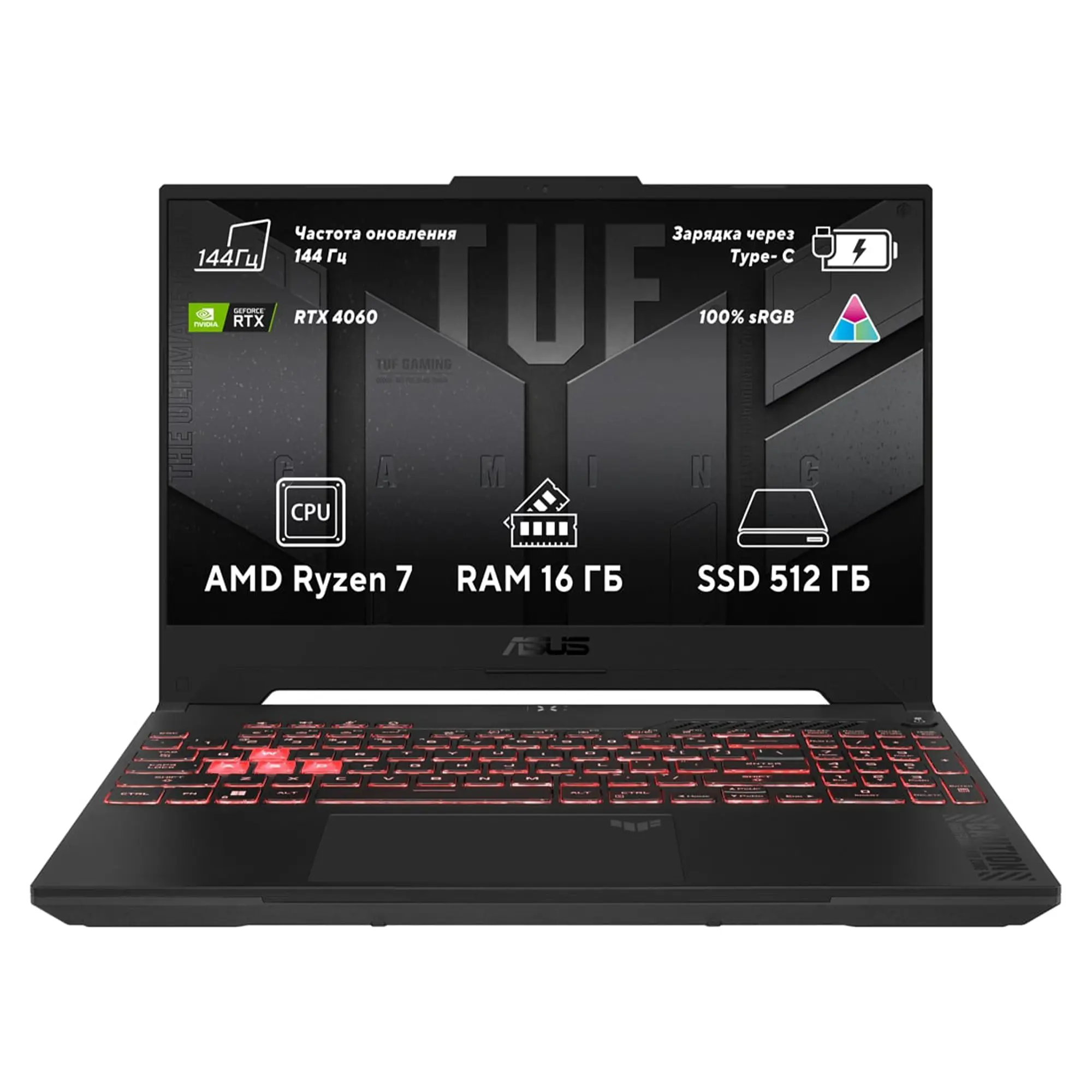 Купити Ноутбук ASUS TUF Gaming A15 FA507NUR-LP093 (90NR0JP8-M005N0) - фото 1