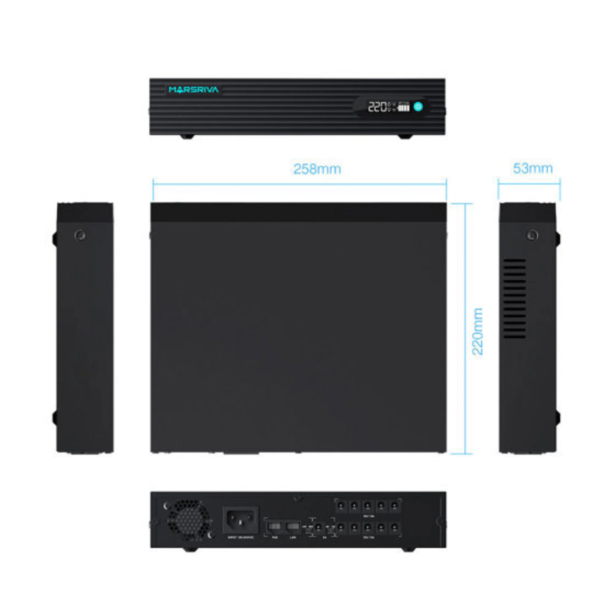 Купить ДБЖ Marsriva DC UPS для роутерів KP7 10xDC+Gigabit PoE OUT, 9V/12V 100W 24000mAh (76.8Wh) LiFePo4 (KP7_MARSRIVA) - фото 3