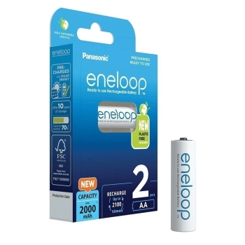 Купити Акумулятор Panasonic Eneloop NI-MH AA 2000 мАг, 2 шт. (BK-3MCDE/2BE) - фото 1