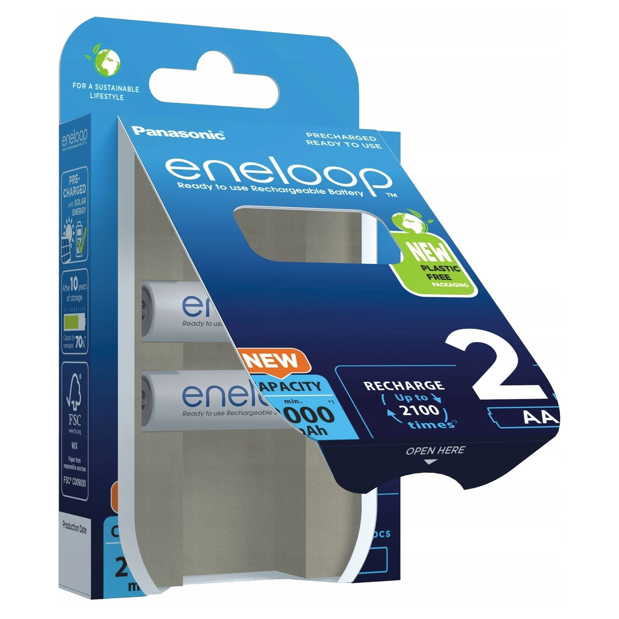 Купити Акумулятор Panasonic Eneloop NI-MH AA 2000 мАг, 2 шт. (BK-3MCDE/2BE) - фото 4