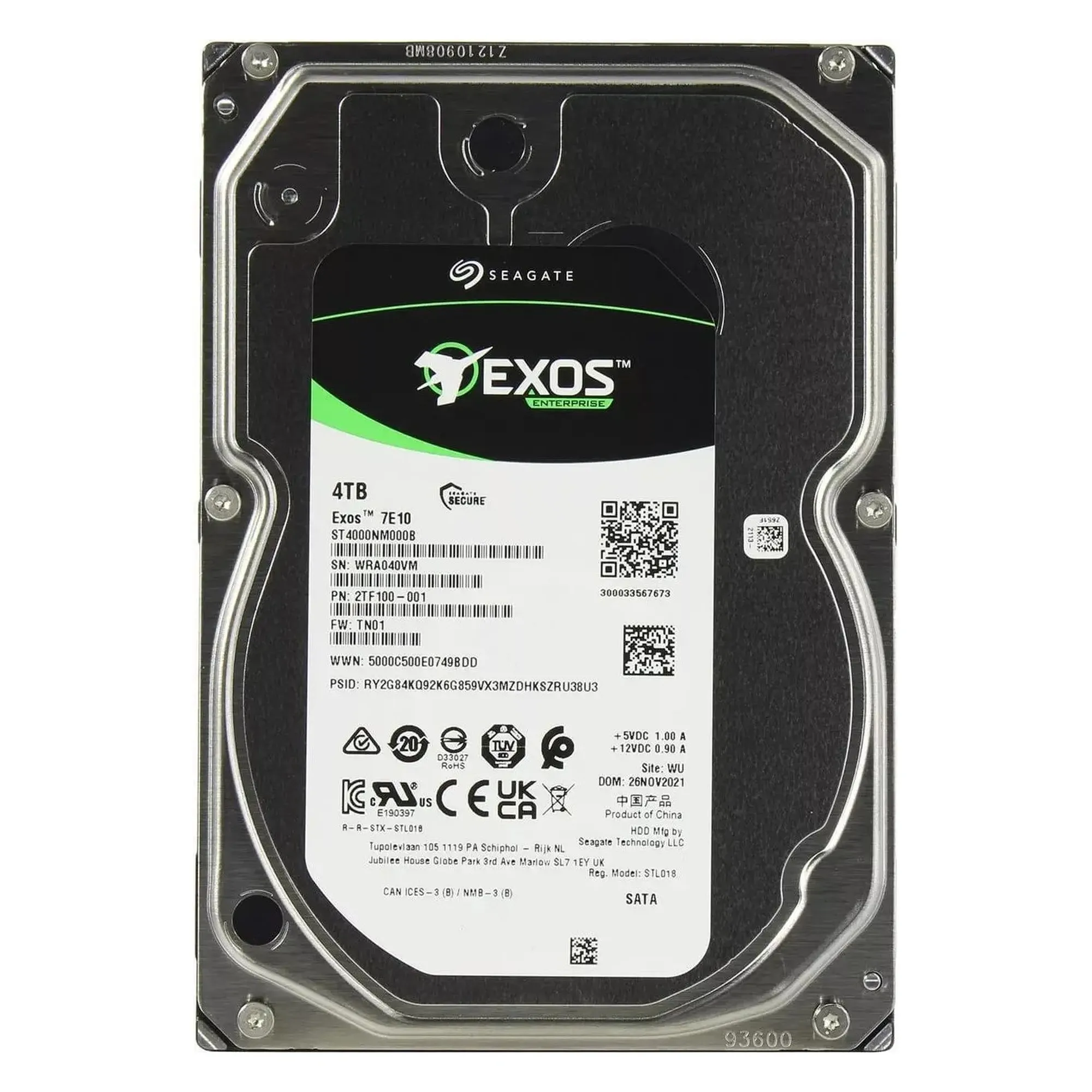 Купить Жесткий диск Seagate Exos 7E10 Enterprise 4TB 7200rpm 256MB 3.5' SATAIII (ST4000NM000B) - фото 2