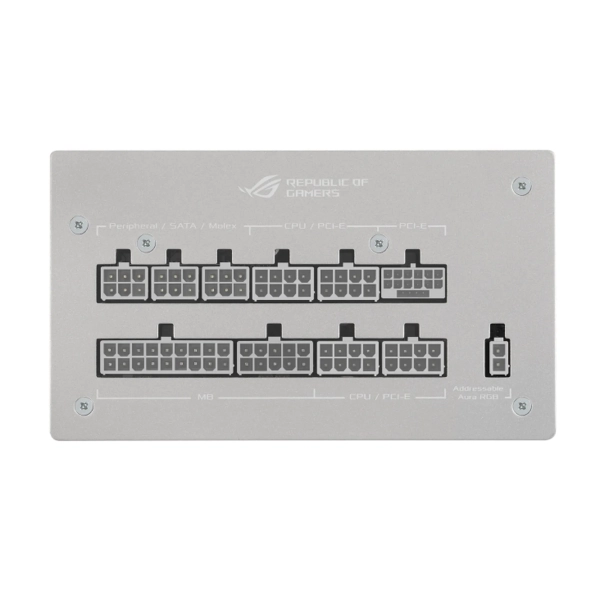 Купить Блок питания Asus ROG Strix 1000W Gold Aura White Edition (ROG-STRIX-1000G-AURA-WHITE) - фото 8
