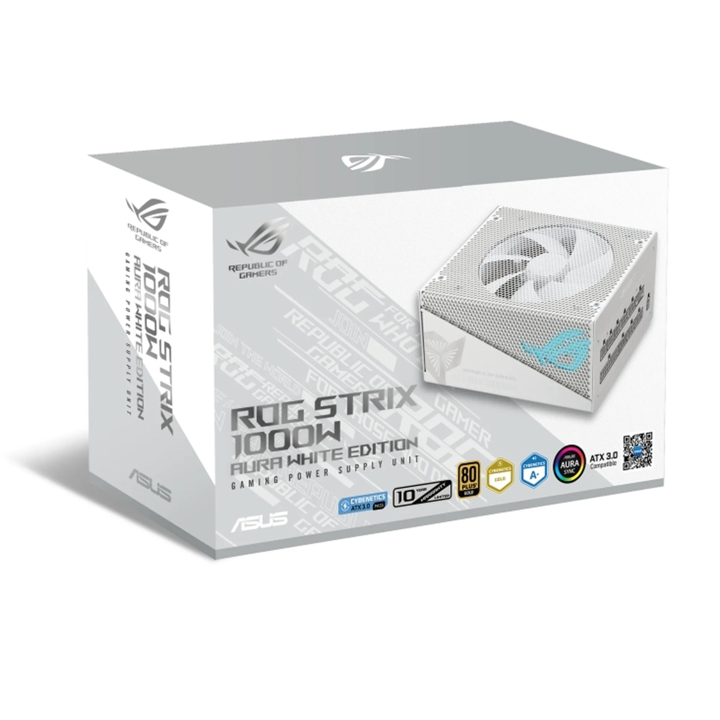 Купить Блок питания Asus ROG Strix 1000W Gold Aura White Edition (ROG-STRIX-1000G-AURA-WHITE) - фото 10