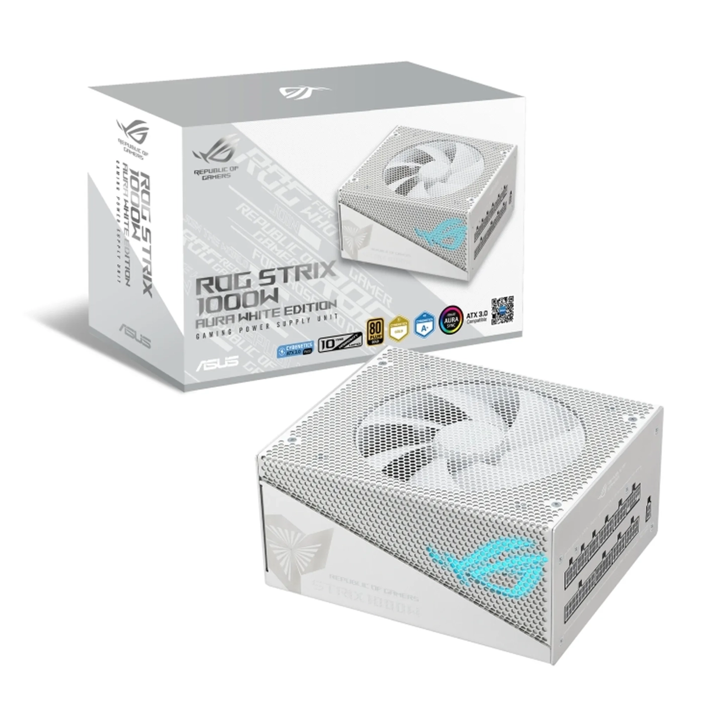 Купить Блок питания Asus ROG Strix 1000W Gold Aura White Edition (ROG-STRIX-1000G-AURA-WHITE) - фото 11
