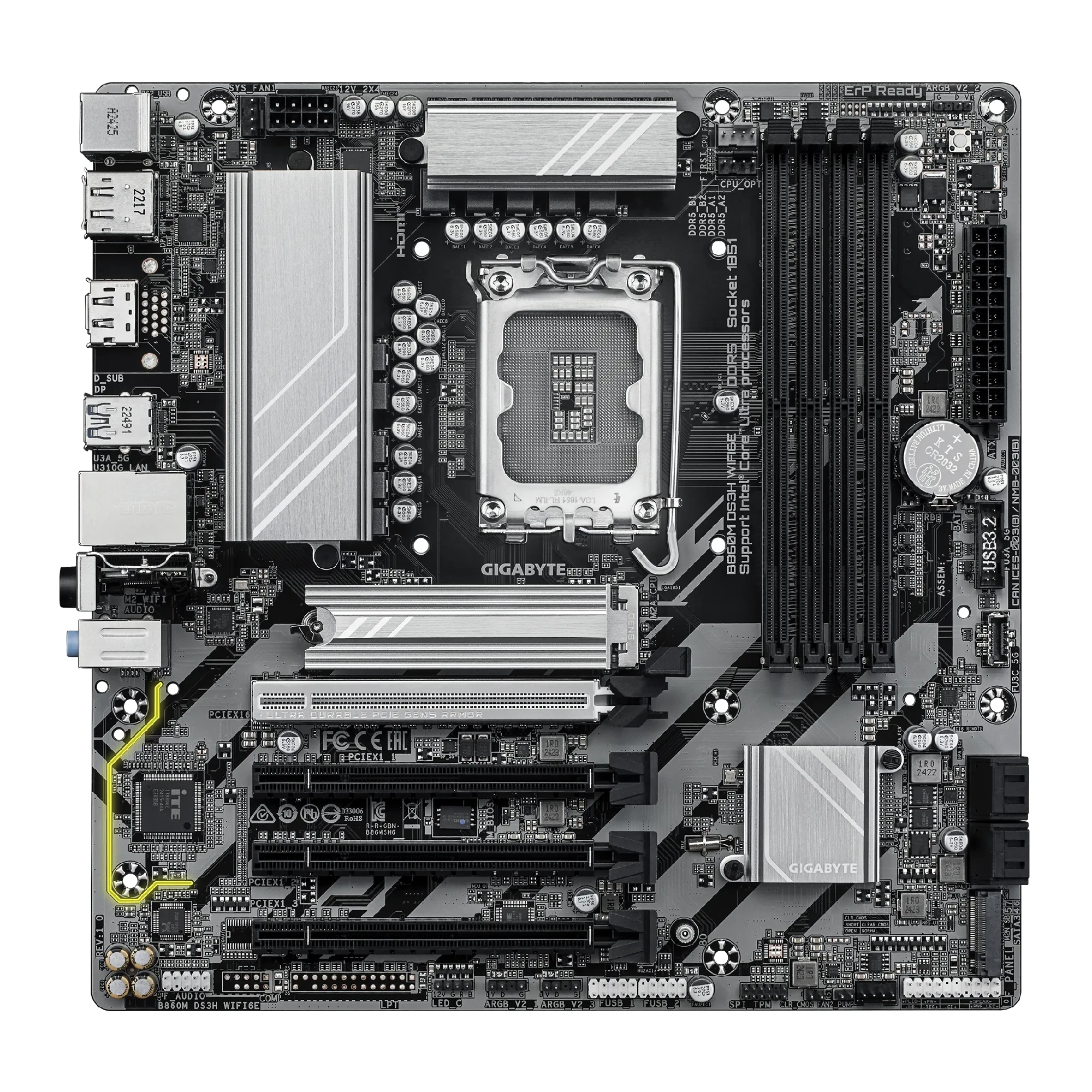 Купити Материнська плата GIGABYTE B860M DS3H WIFI6E - фото 2