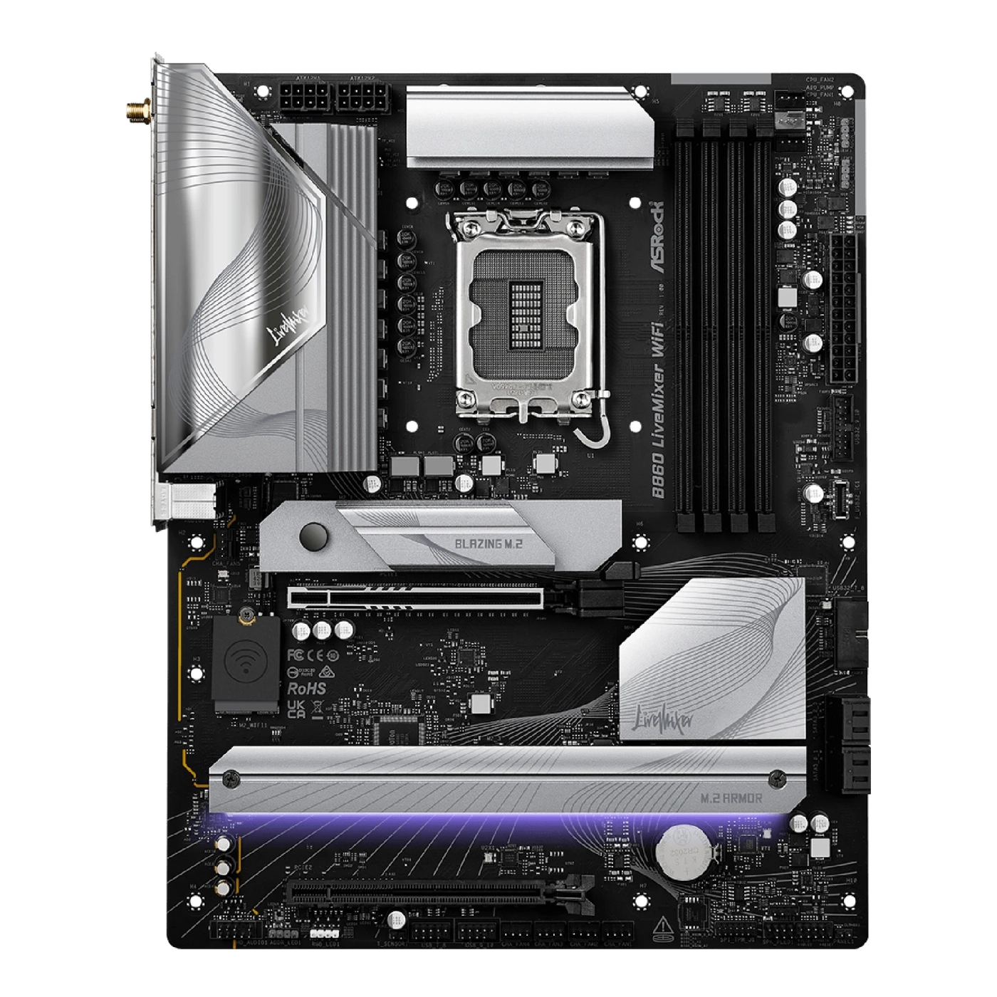 Купити Материнська плата ASRock B860 LiveMixer WiFi - фото 3