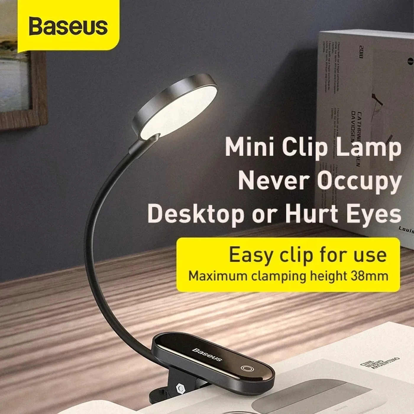 Купить Настольная лампа Baseus Comfort Reading Mini Clip (DGRAD-0G) - фото 6