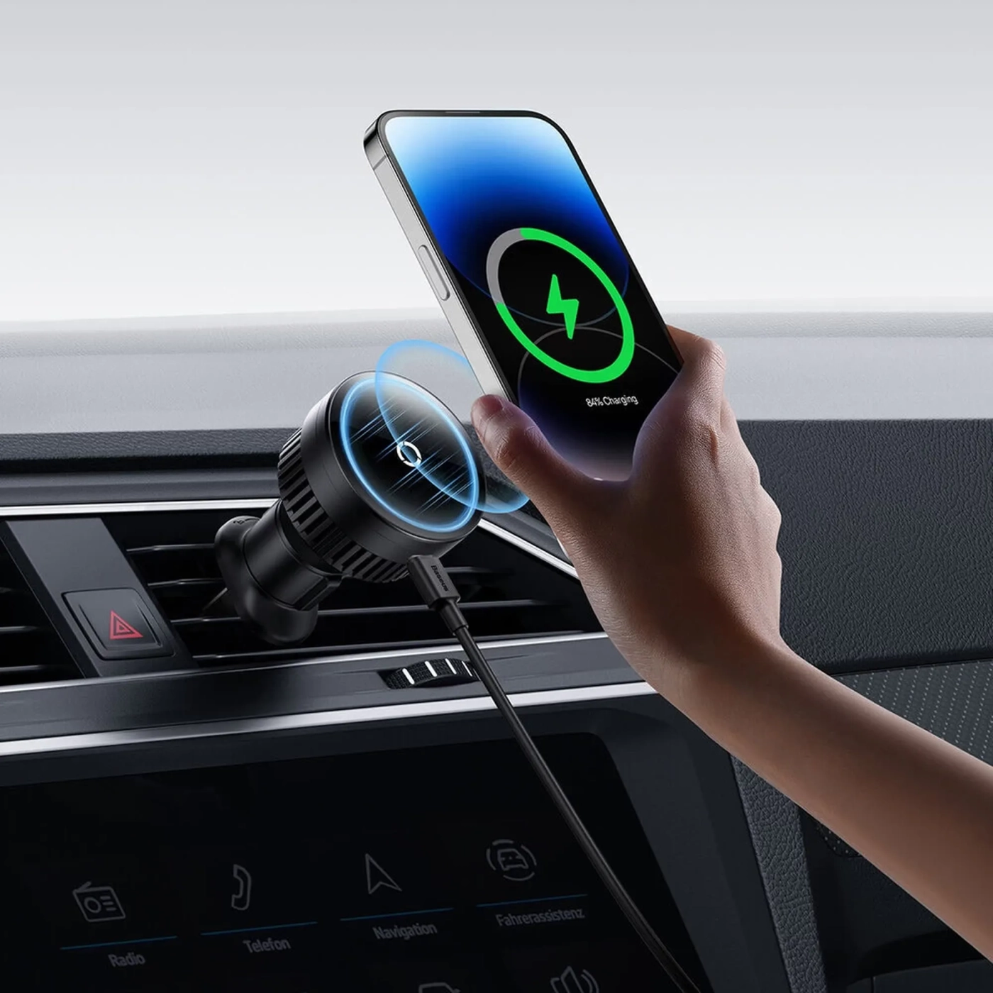 Купить Автодержатель Baseus MagPro Series Magnetic Wireless Charging Car Mount Air Vent Version (C40164100121-00) - фото 9