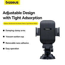 Купити Автотримач Baseus UltraControl Go Series Clamp-Type Phone Holder (Suction Cup Version) (C40361600111-00) - фото 7
