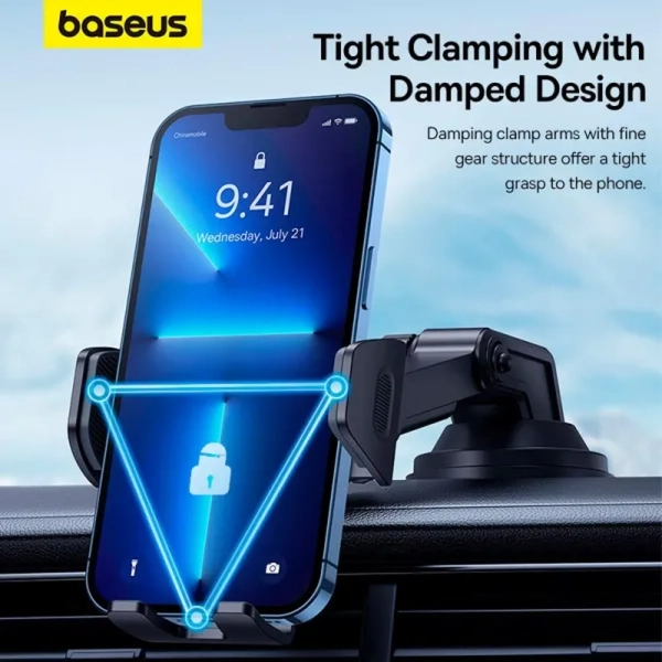 Купити Автотримач Baseus UltraControl Go Series Clamp-Type Phone Holder (Suction Cup Version) (C40361600111-00) - фото 9